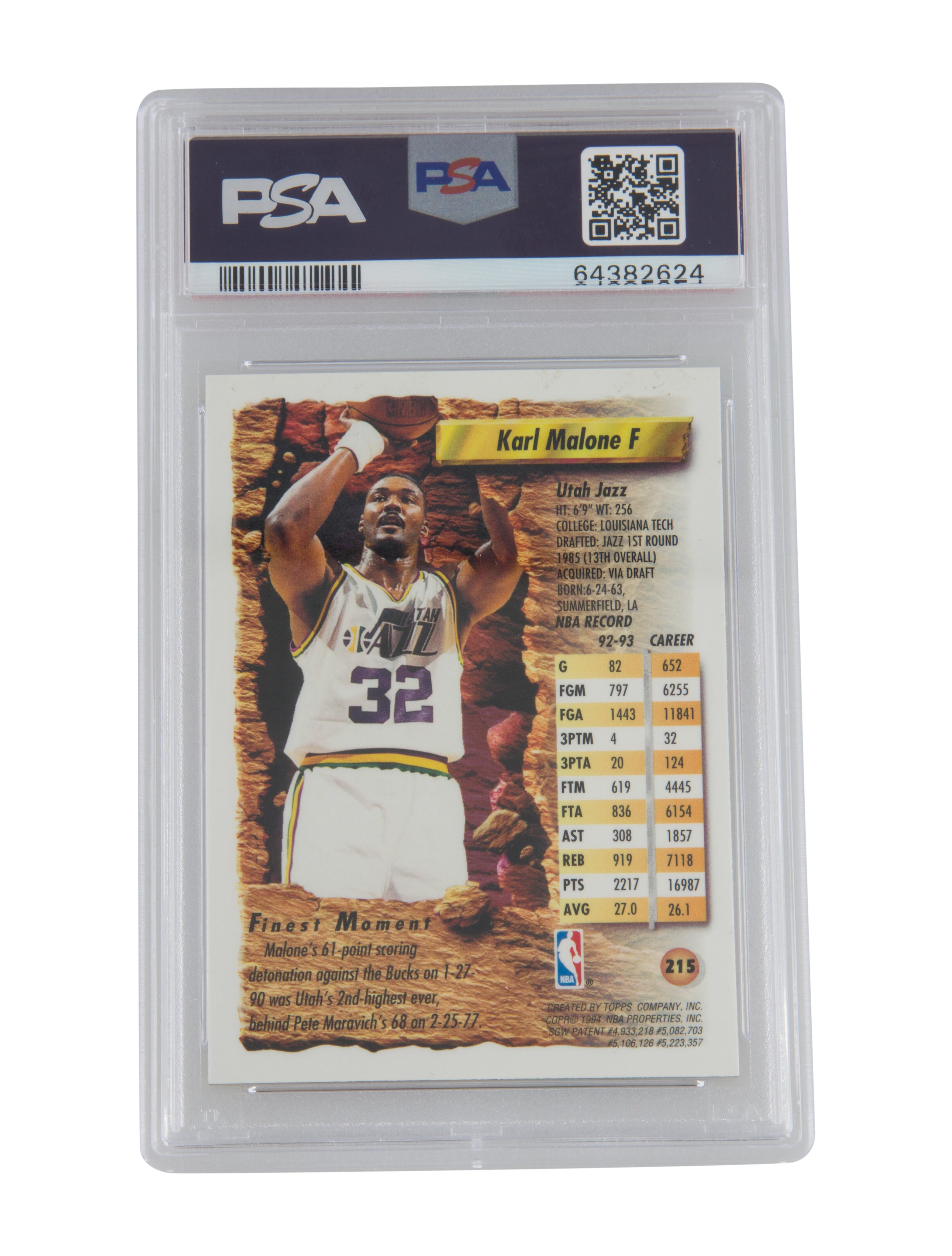 Trading Cards 1993 Finest Karl Malone PSA 8 Refractor #215 - 1st Ref - POP  29 - Purple Trading Cards, Collectibles - TCRDS21691 | The RealReal