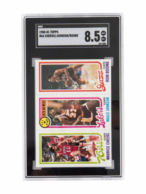 Trading Cards 1980-81 Topps Cheeks/Johnson/Boone Magic Rookie #66- POP 6