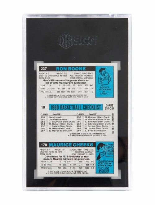 Trading Cards 1980-81 Topps Cheeks/Johnson/Boone Magic Rookie #66- POP 6