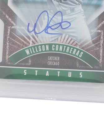 Trading Cards 2015 Elite Extra Edition #184 Willson Contreras Prospect Auto Status Emerald Die Cut 'd/25 Auto BGS 9/10 - POP 1