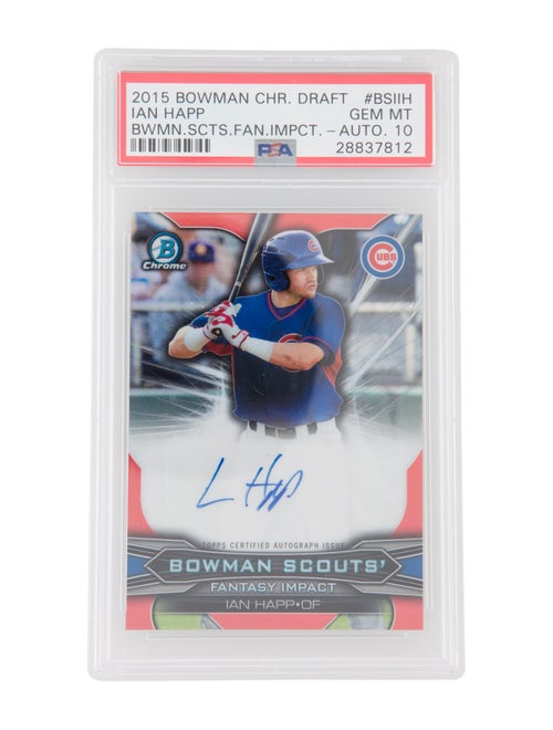 Trading Cards 2015 Bowman Chrome Draft Ian Happ Fantasy Impact Auto /99 PSA 10 #BSIIH - GEM MT 10 - POP 3