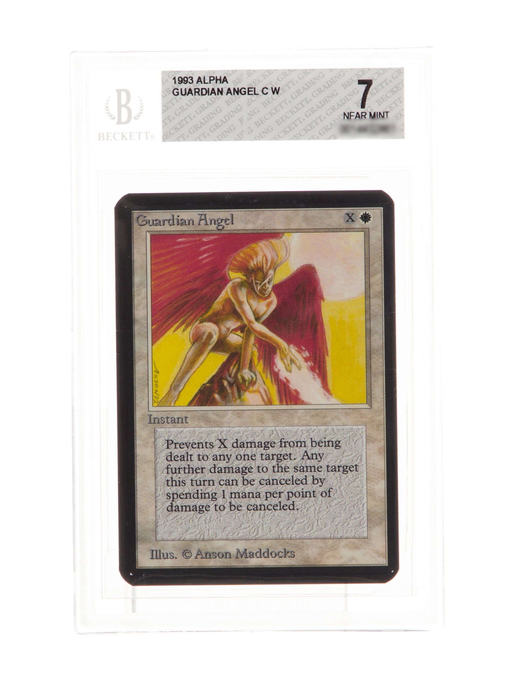 Trading Cards 1993 Magic The Gathering Guardian Angel C W Alpha BGS 7