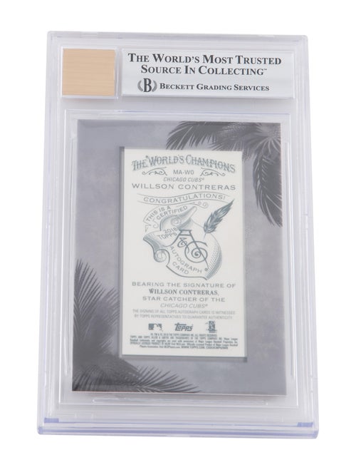 Trading Cards 2018 Topps Allen and Ginter Framed Mini Autographs Black Frame Willson Contreras BGS 8.5/8 /25 #MAWO - POP 1