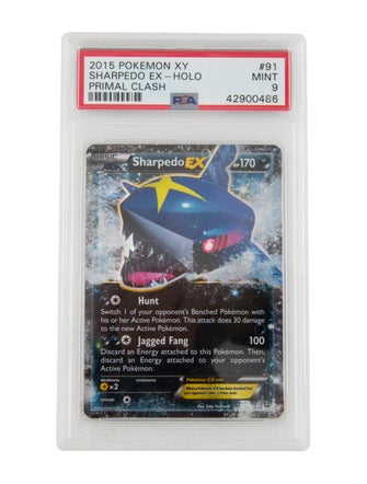Trading Cards 2015 Pokemon XY Sharpedo EX Primal Clash - Holo PSA 9 #91