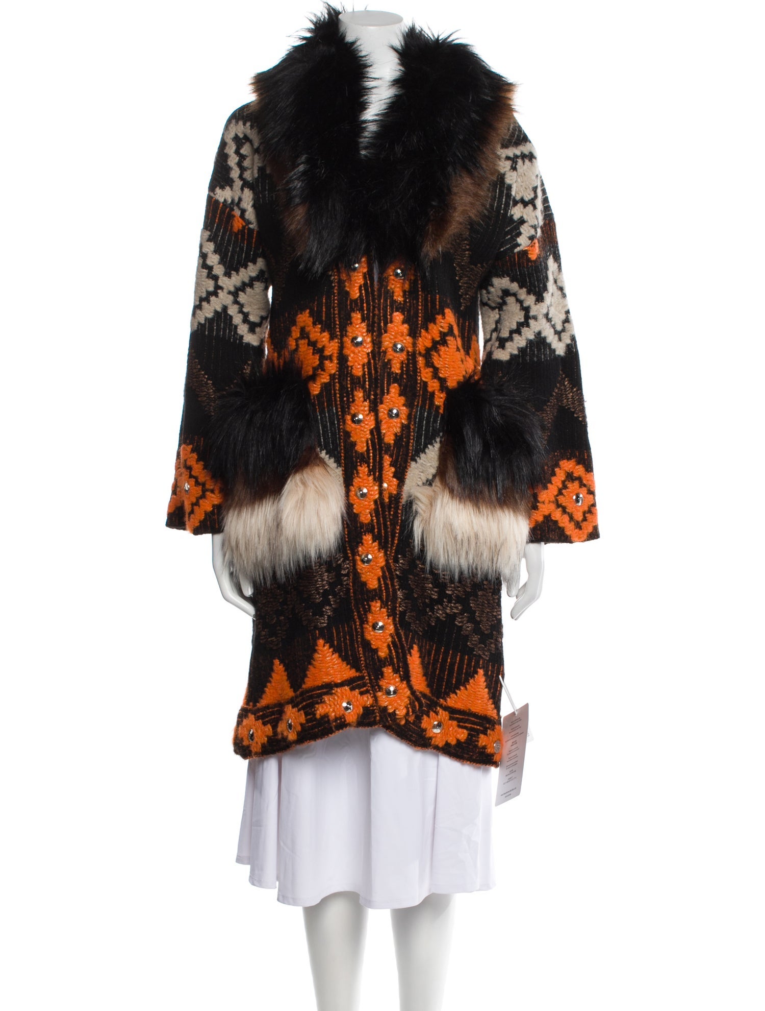 The Extreme Collection Printed Faux Fur Jacket
