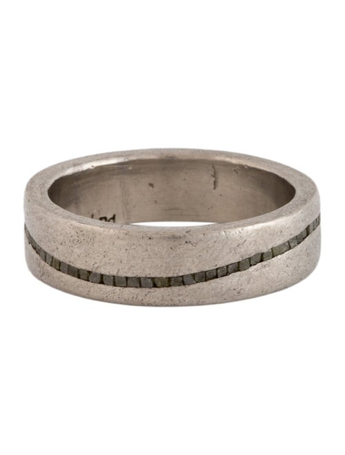 Todd Reed Palladium & Raw Diamond Cube Wavy Band