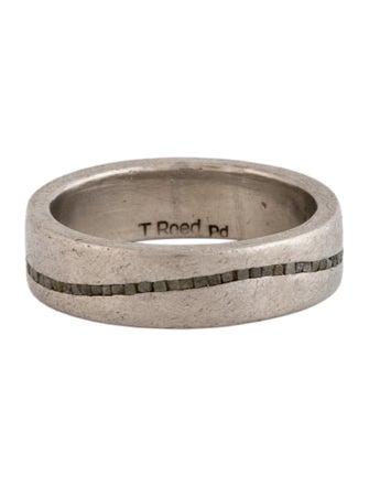 Todd Reed Palladium & Raw Diamond Cube Wavy Band