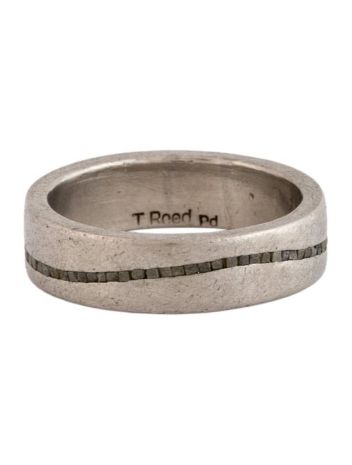Todd Reed Palladium & Raw Diamond Cube Wavy Band
