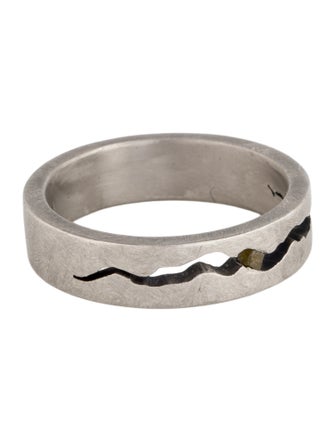 Todd Reed Palladium Raw Diamond Cube Brushed Band