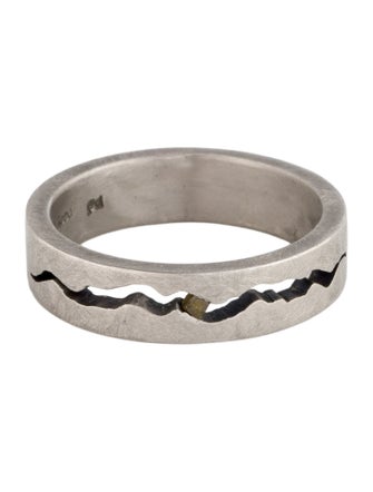 Todd Reed Palladium Raw Diamond Cube Brushed Band