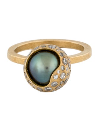 Todd Reed 18K Tahitian Cultured Pearl & Diamond