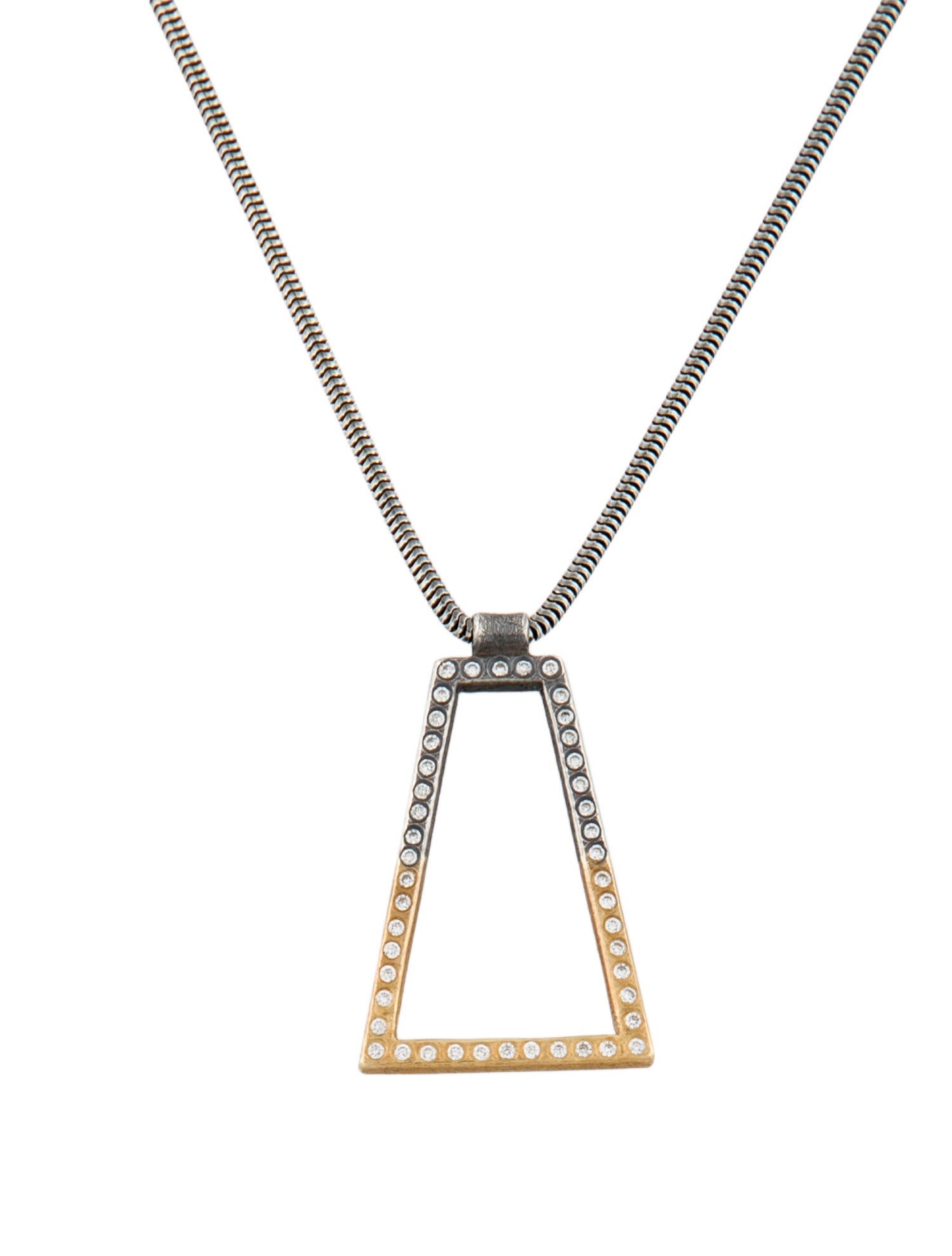 Todd Reed Two-Tone Diamond Pendant Necklace