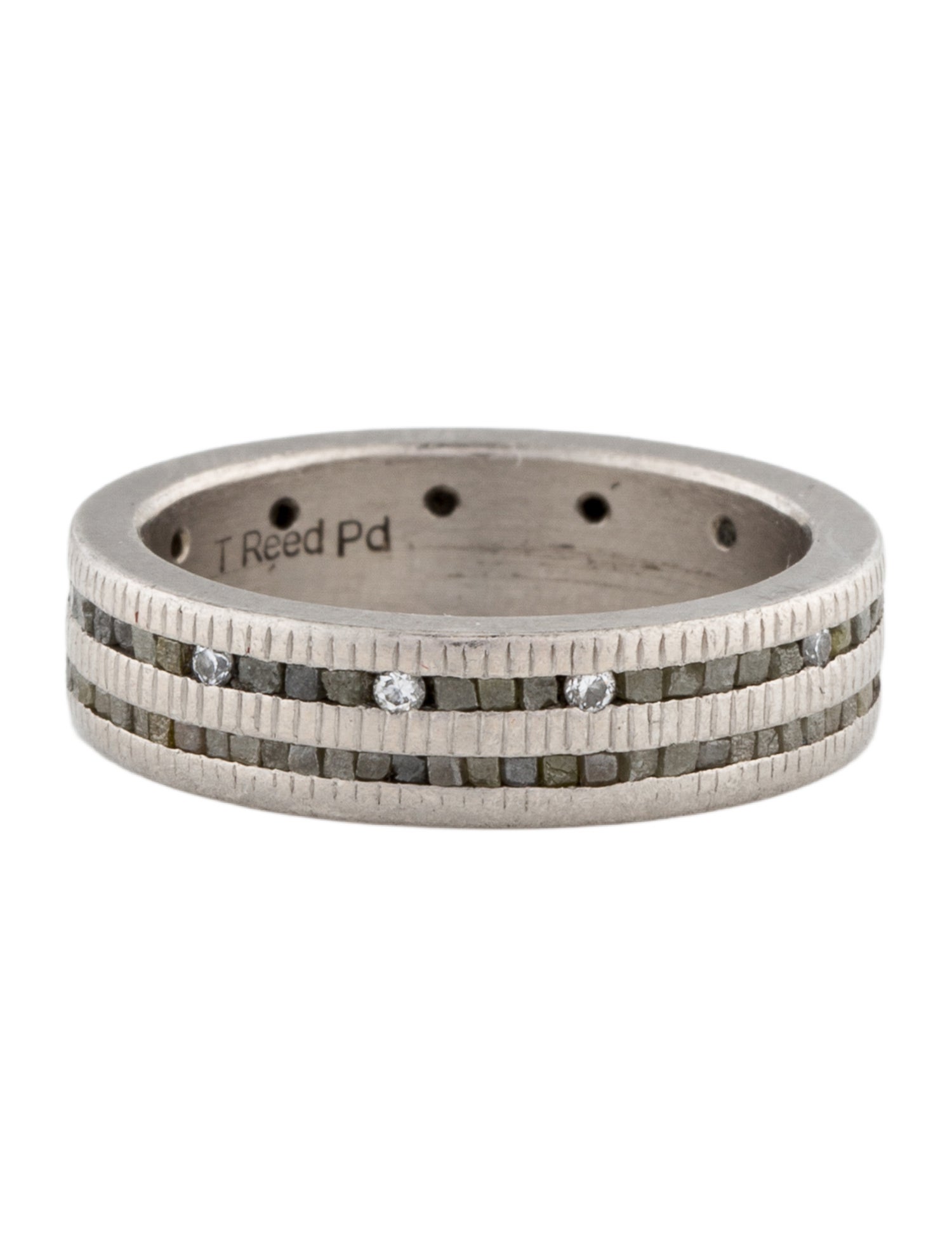 Todd Reed Palladium Diamond & Raw Diamond Eternity Band