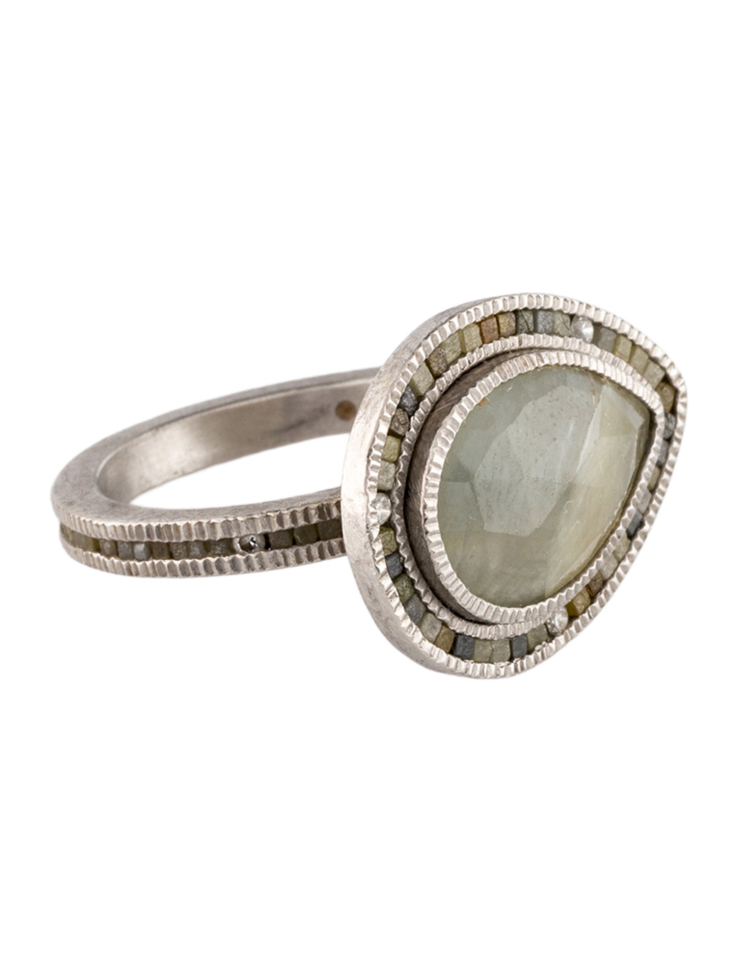 Todd Reed Palladium Sapphire & Diamond Cocktail Ring