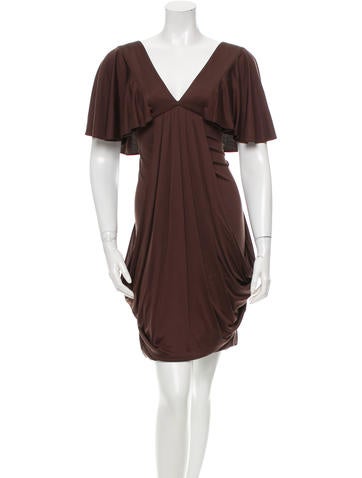 Temperley London Short Sleeve Draped Mini Dress w/ Tags