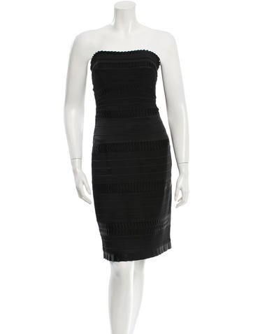 Temperley London Strapless Pleated Dress