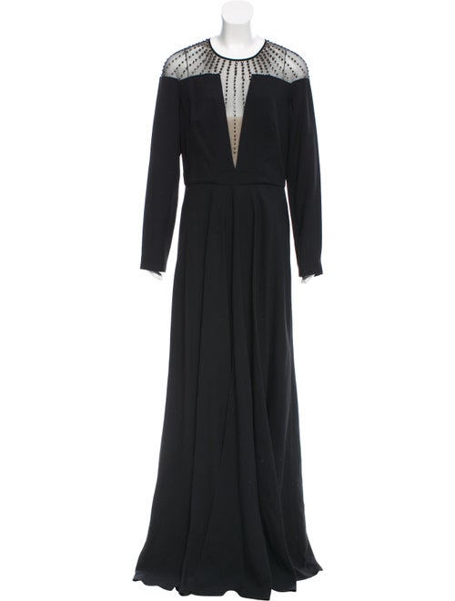 Temperley London Long Sleeve Evening Dress Black