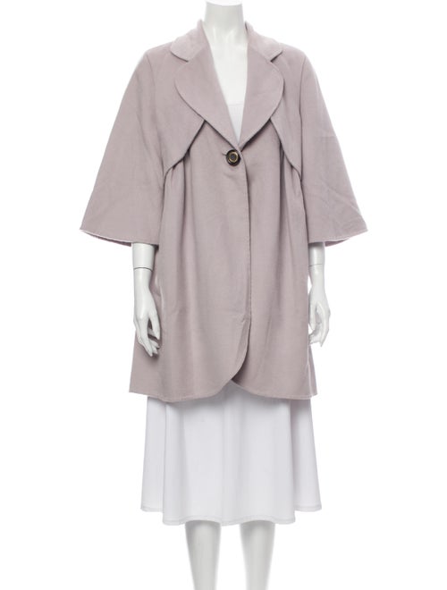 Temperley London Angora Trench Coat Purple