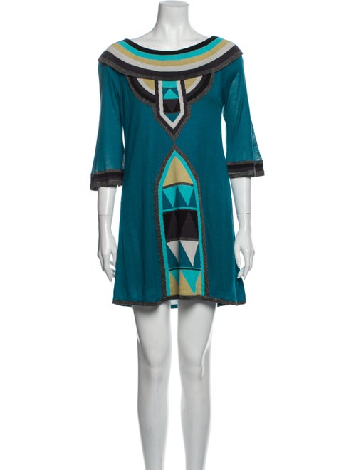Temperley London Silk Mini Dress Green