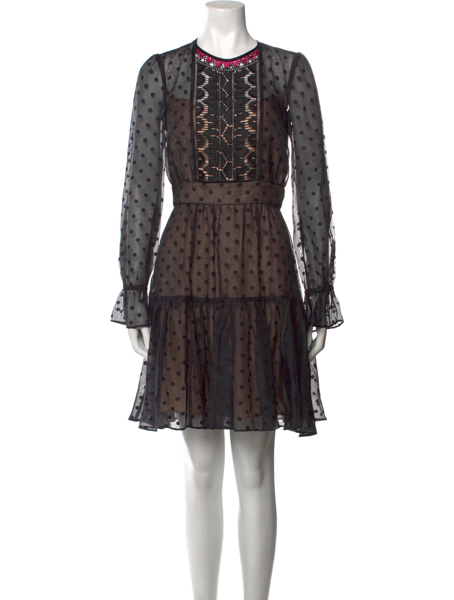 Temperley London Polka Dot Print Mini Dress