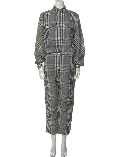 Temperley London Plaid Print Jumpsuit