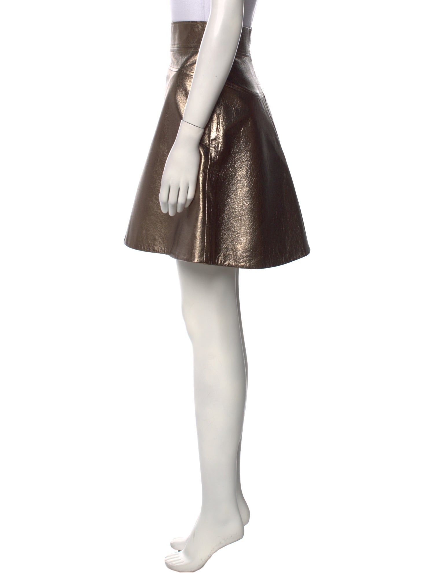 Temperley London Leather Knee-Length Skirt