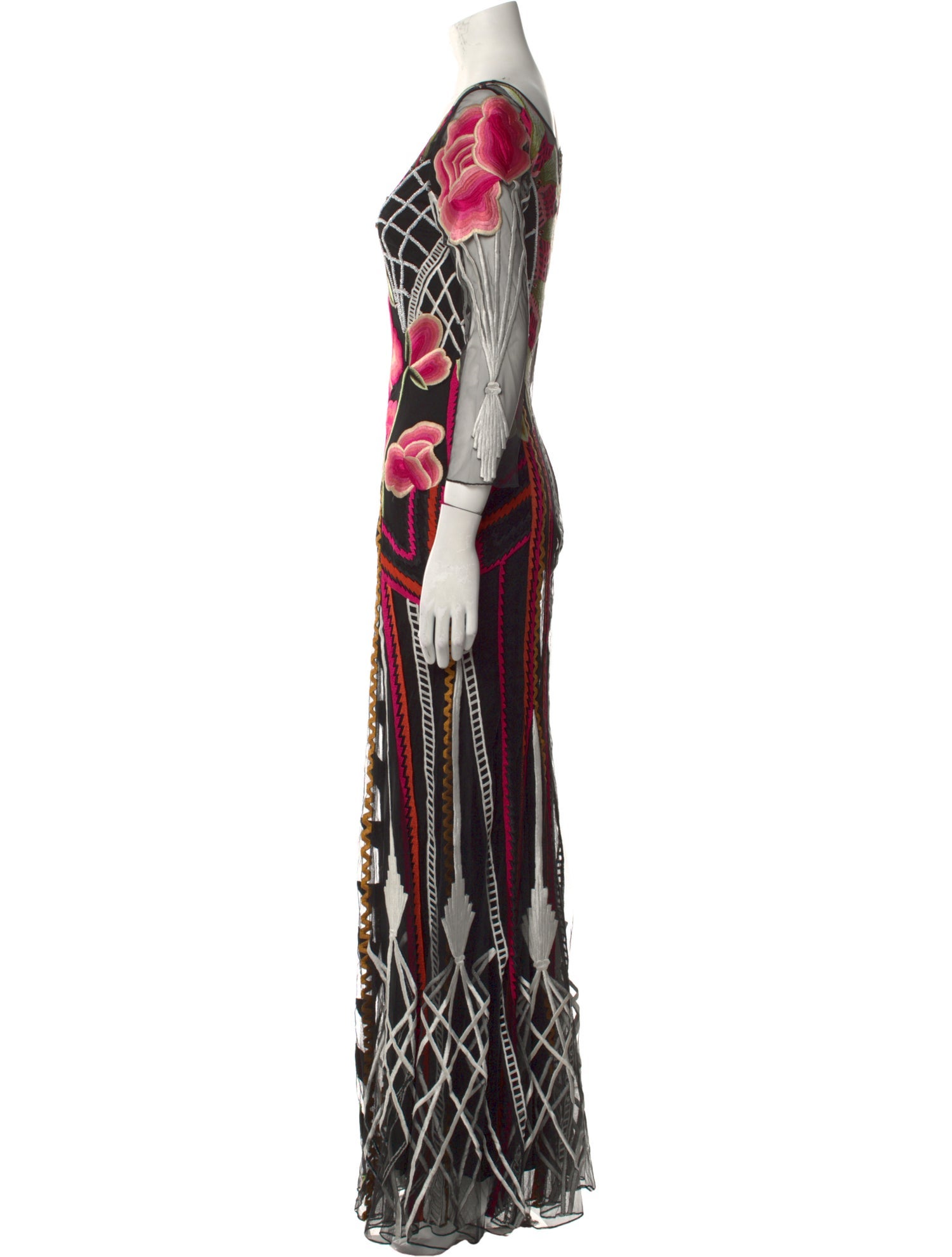 Temperley London Printed Long Dress