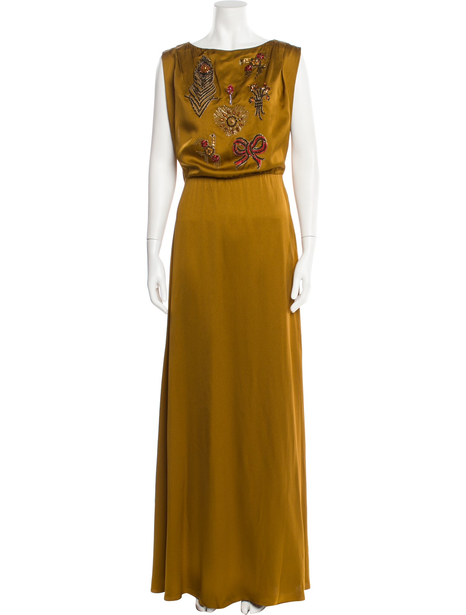 Temperley London Bateau Neckline Long Dress