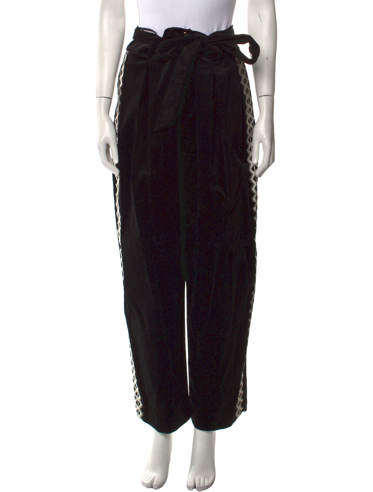 Temperley London Lace Pattern Wide Leg Pants