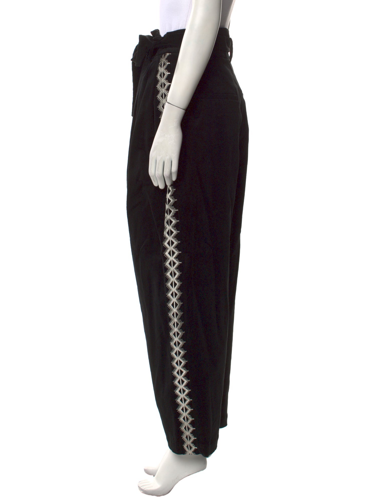 Temperley London Lace Pattern Wide Leg Pants