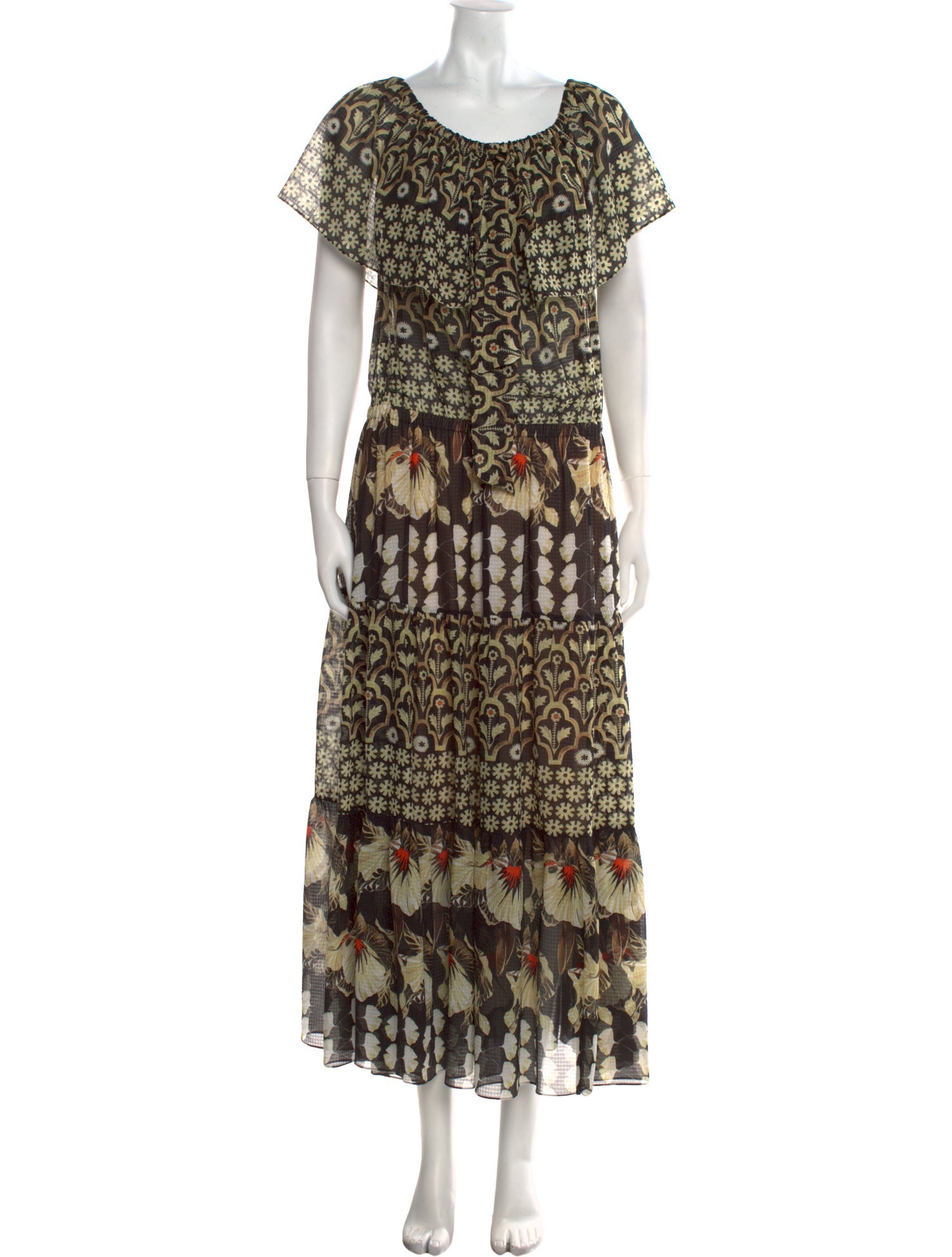 Temperley London Printed Long Dress