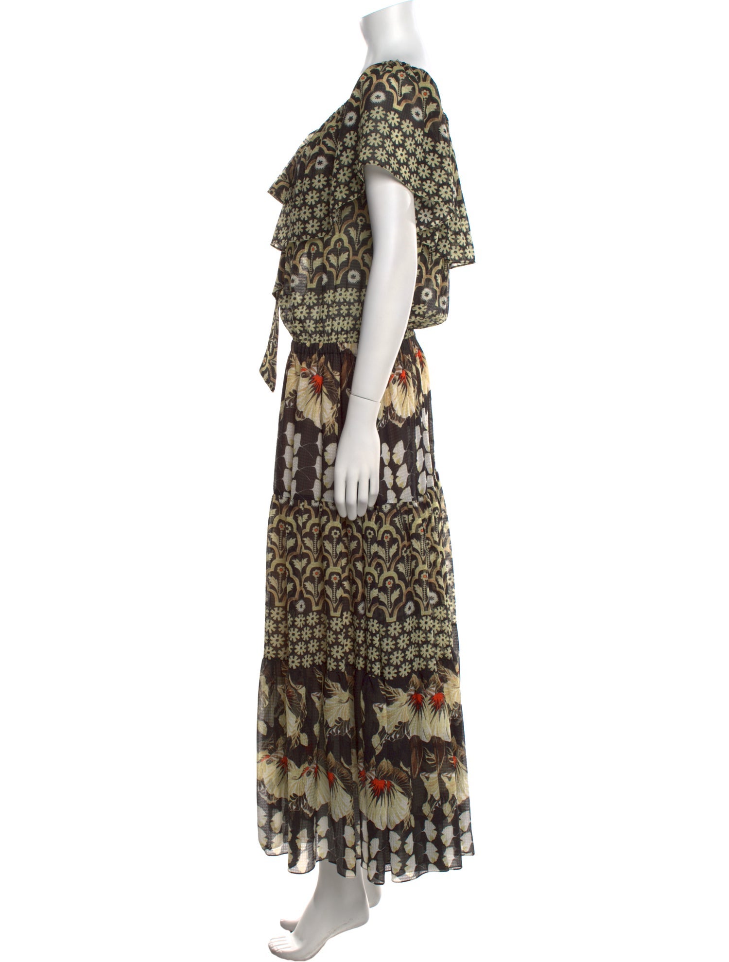 Temperley London Printed Long Dress