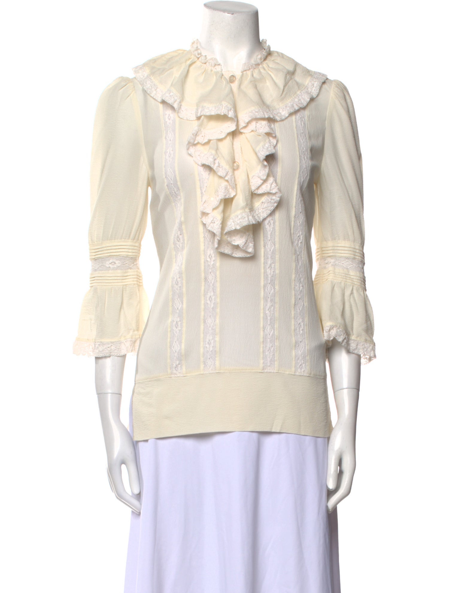 Temperley London Silk Mock Neck Blouse