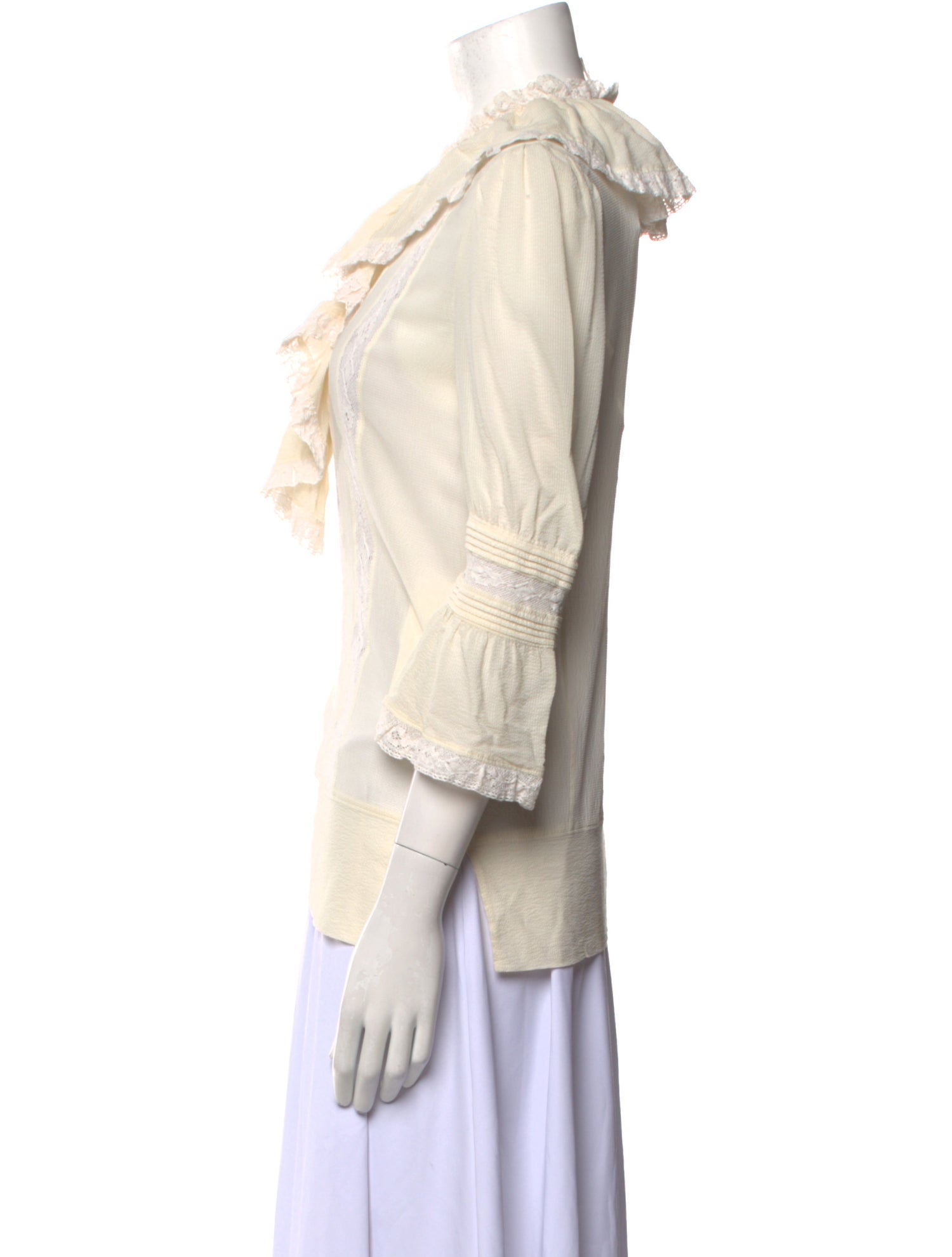 Temperley London Silk Mock Neck Blouse