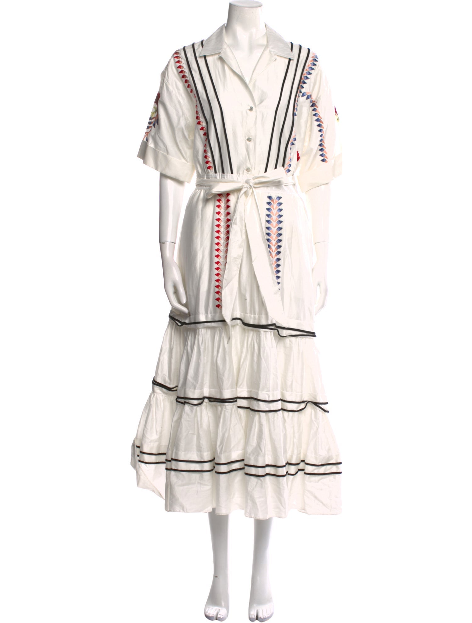 Temperley London Striped Long Dress