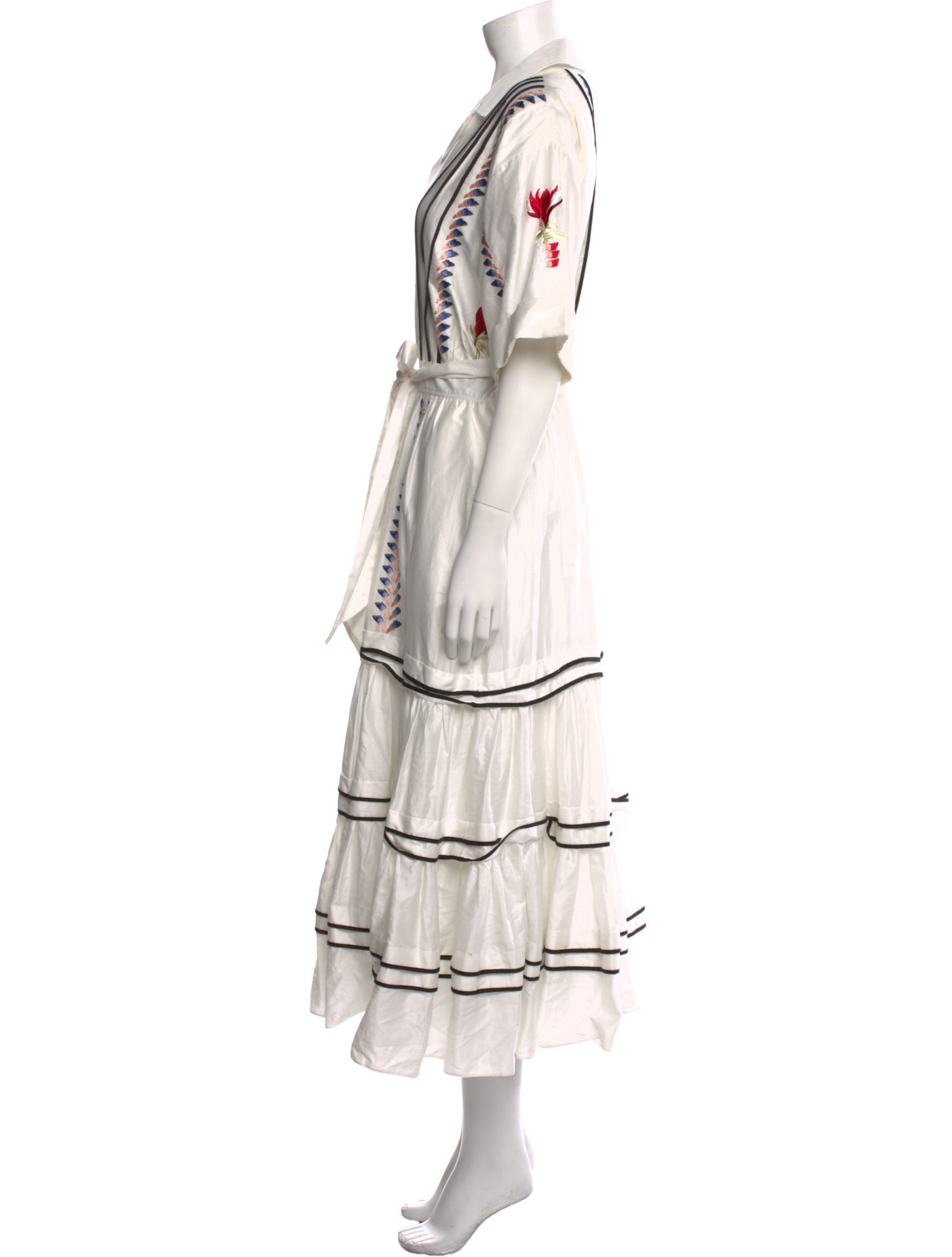 Temperley London Striped Long Dress