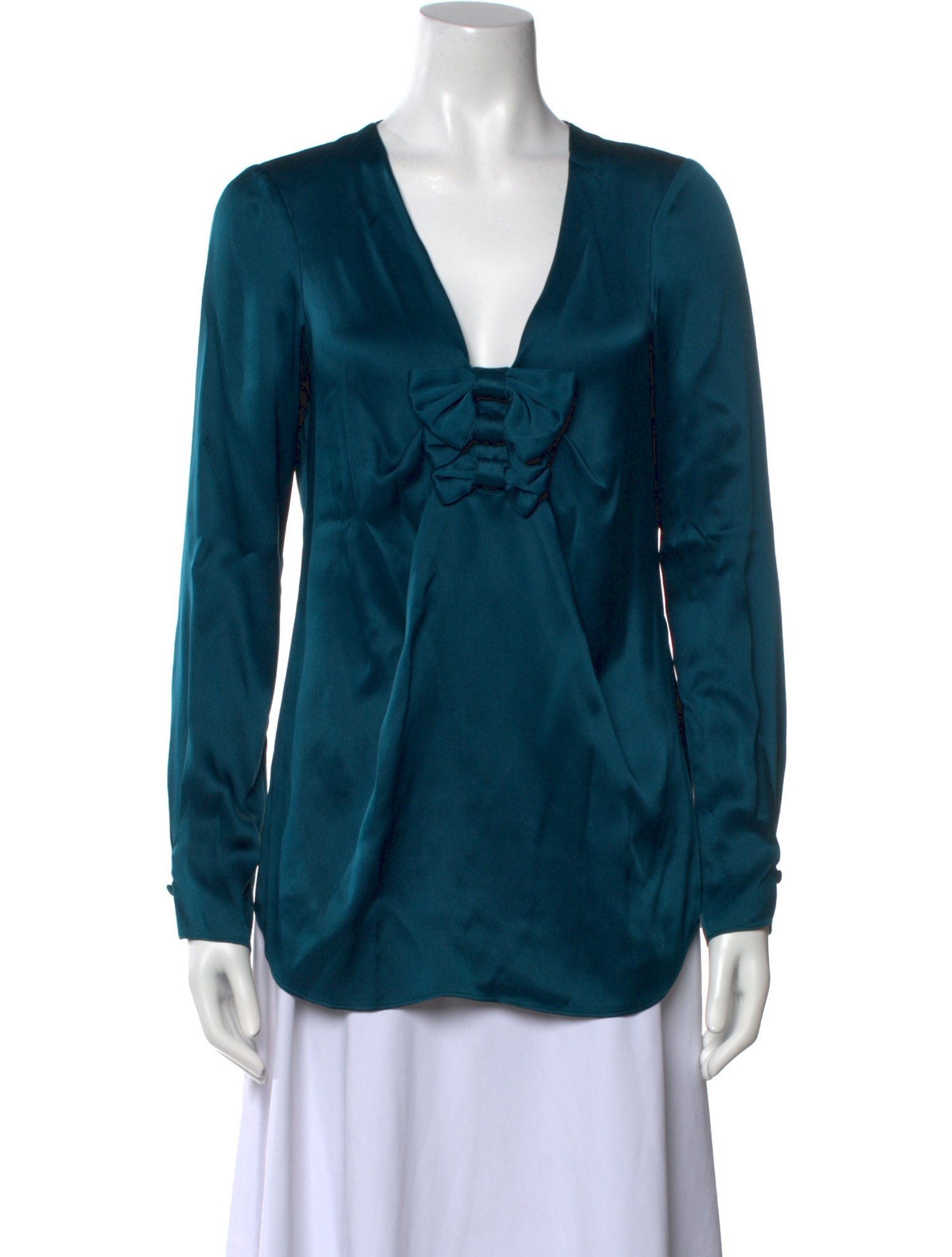 Temperley London Silk Plunge Neckline Blouse