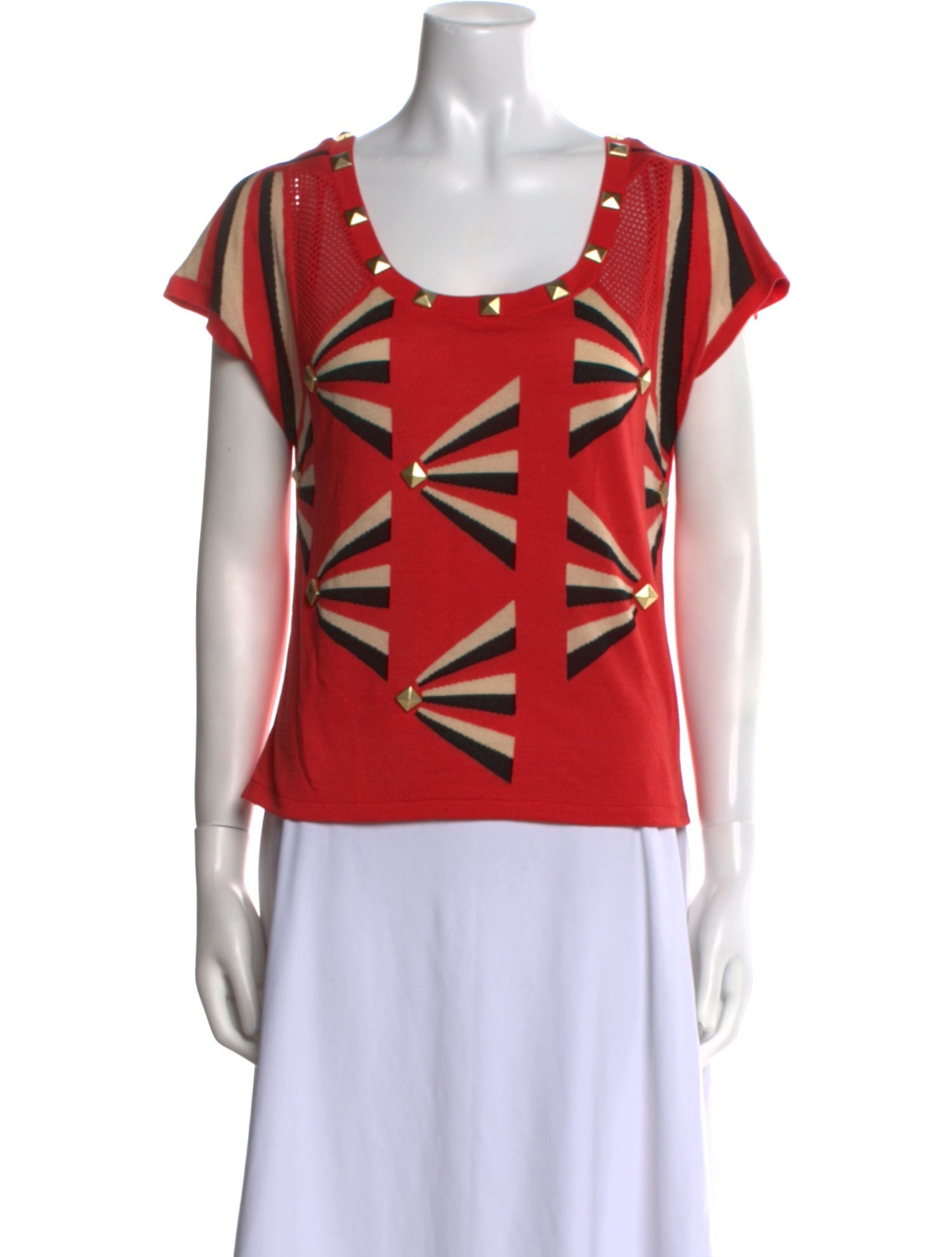 Temperley London Printed Scoop Neck Sweater