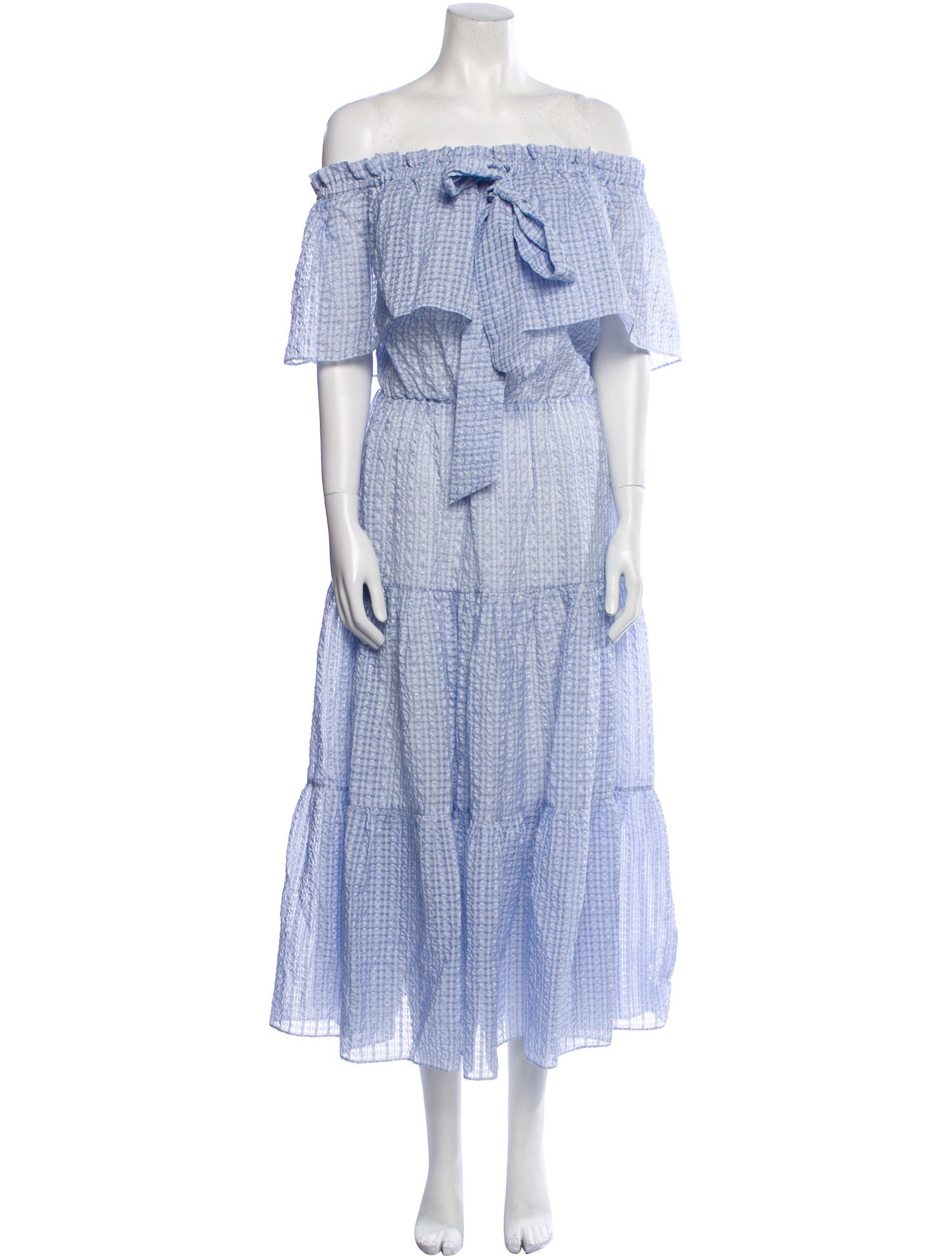 Temperley London Plaid Print Long Dress w/ Tags