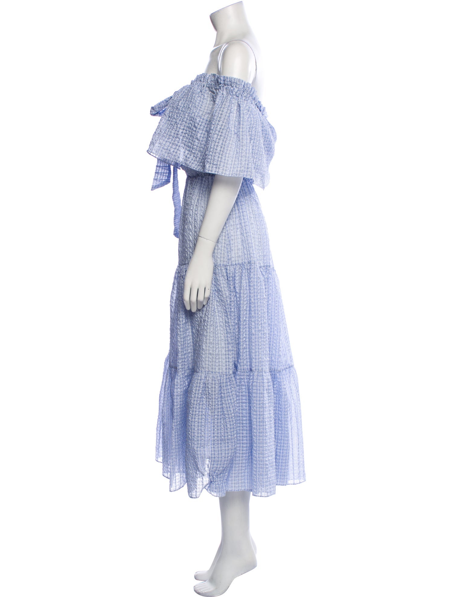 Temperley London Plaid Print Long Dress w/ Tags