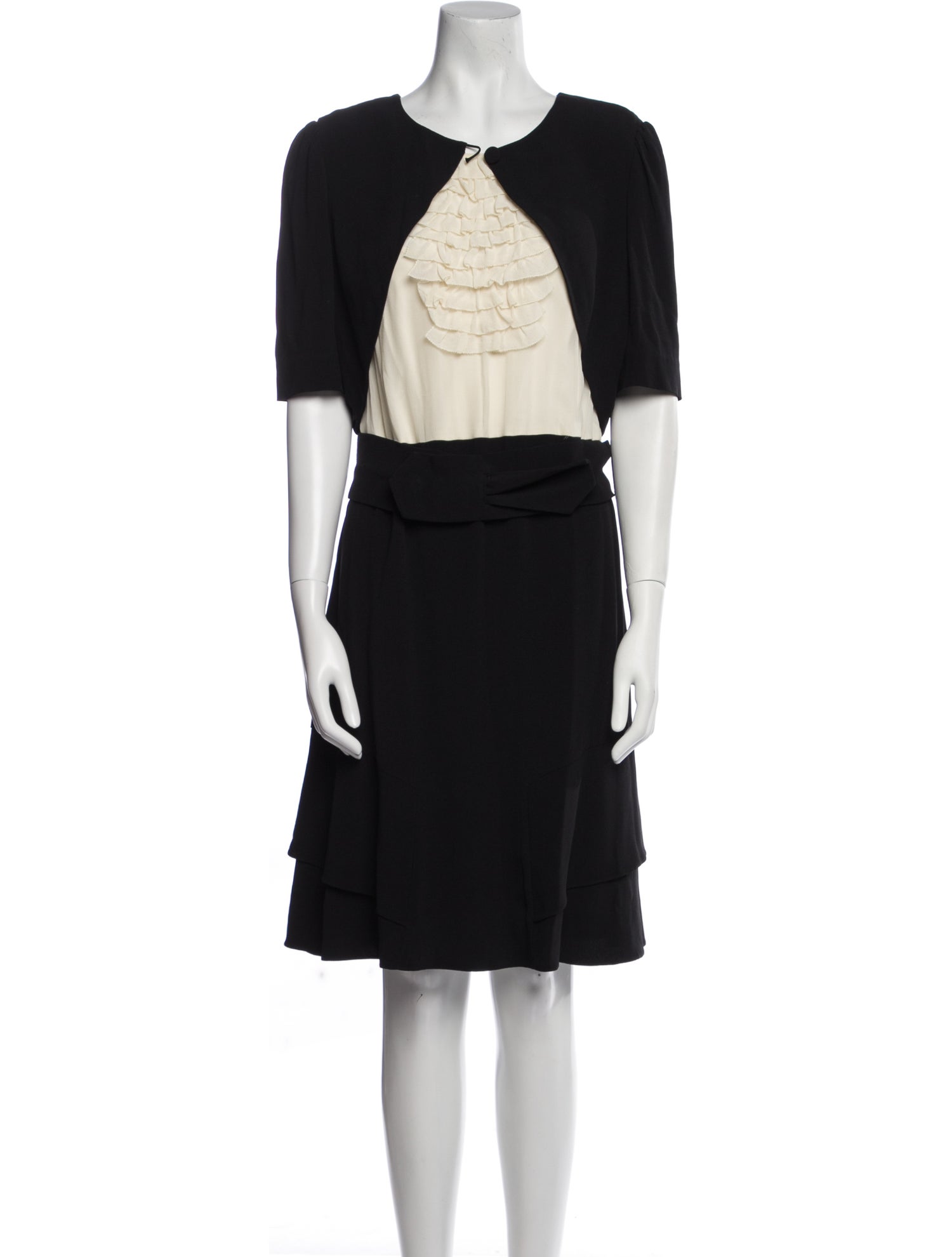 Temperley London V-Neck Knee-Length Dress