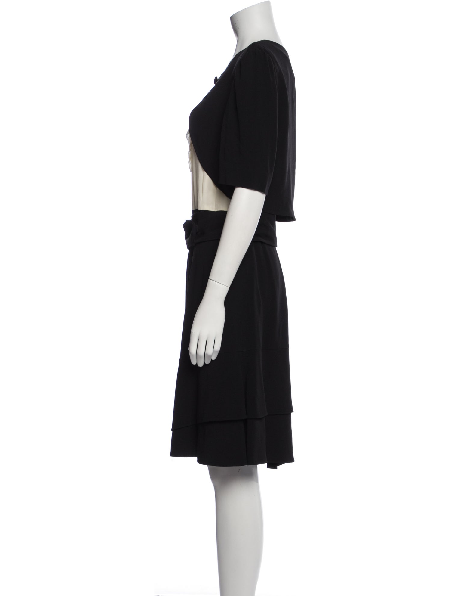 Temperley London V-Neck Knee-Length Dress