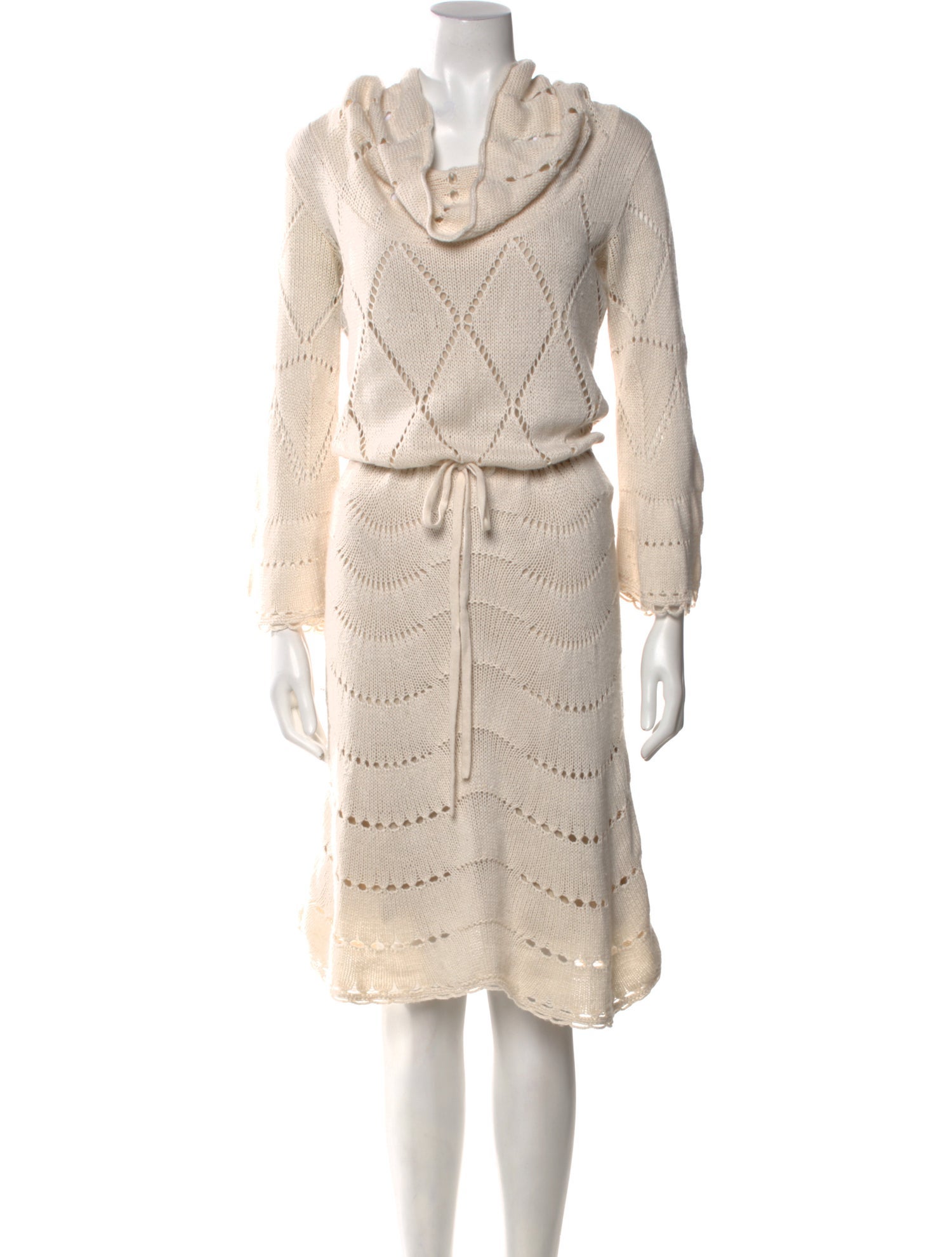 Temperley London Cowl Neck Midi Length Dress