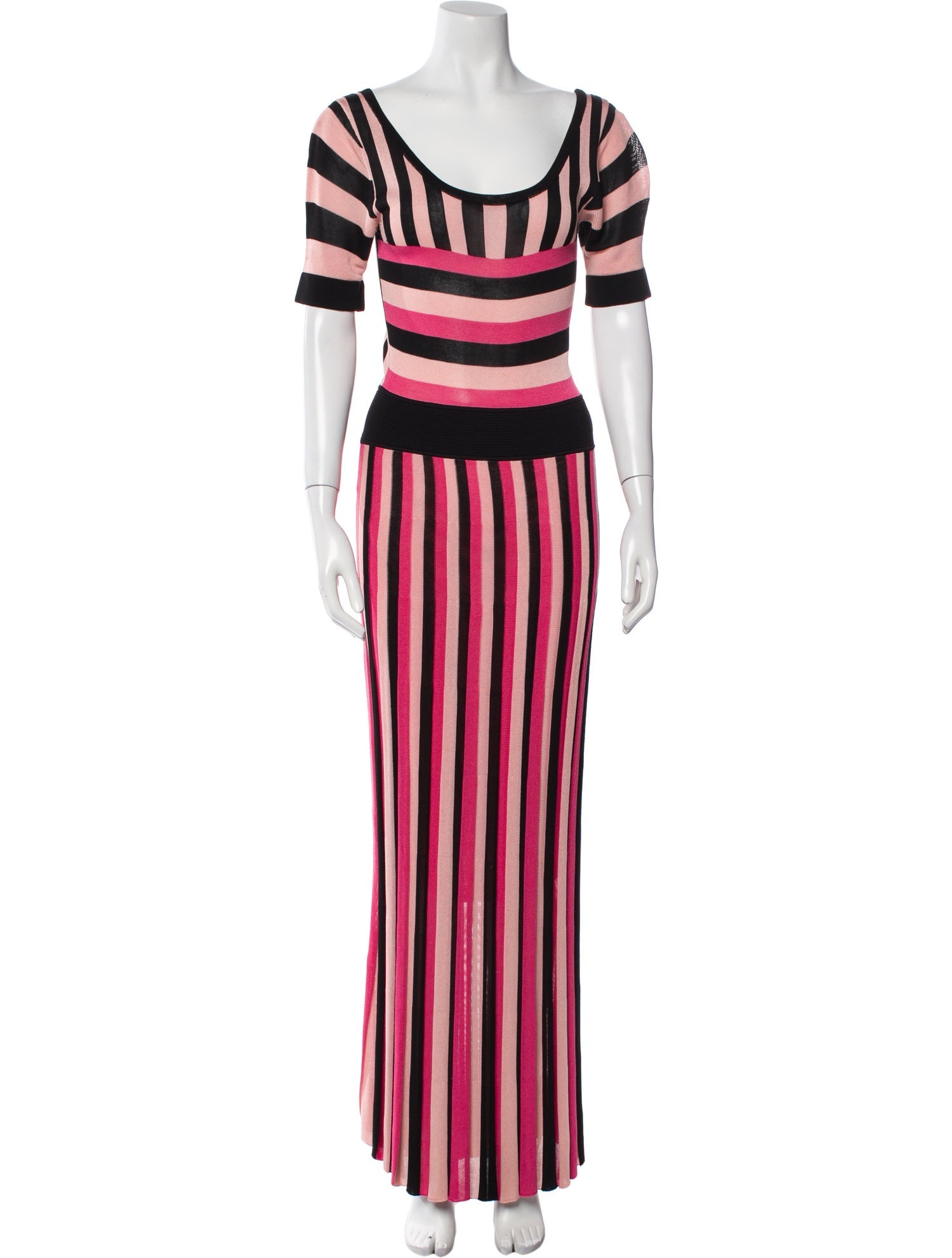 Temperley London Striped Long Dress