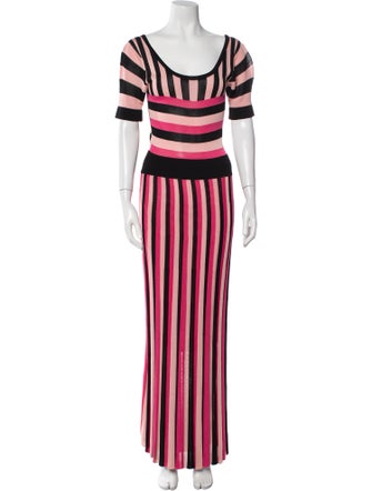 Temperley London Striped Long Dress