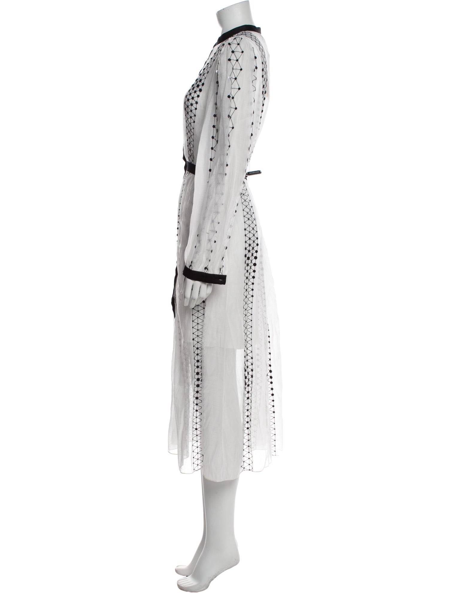 Temperley London Mock Neck Midi Length Dress