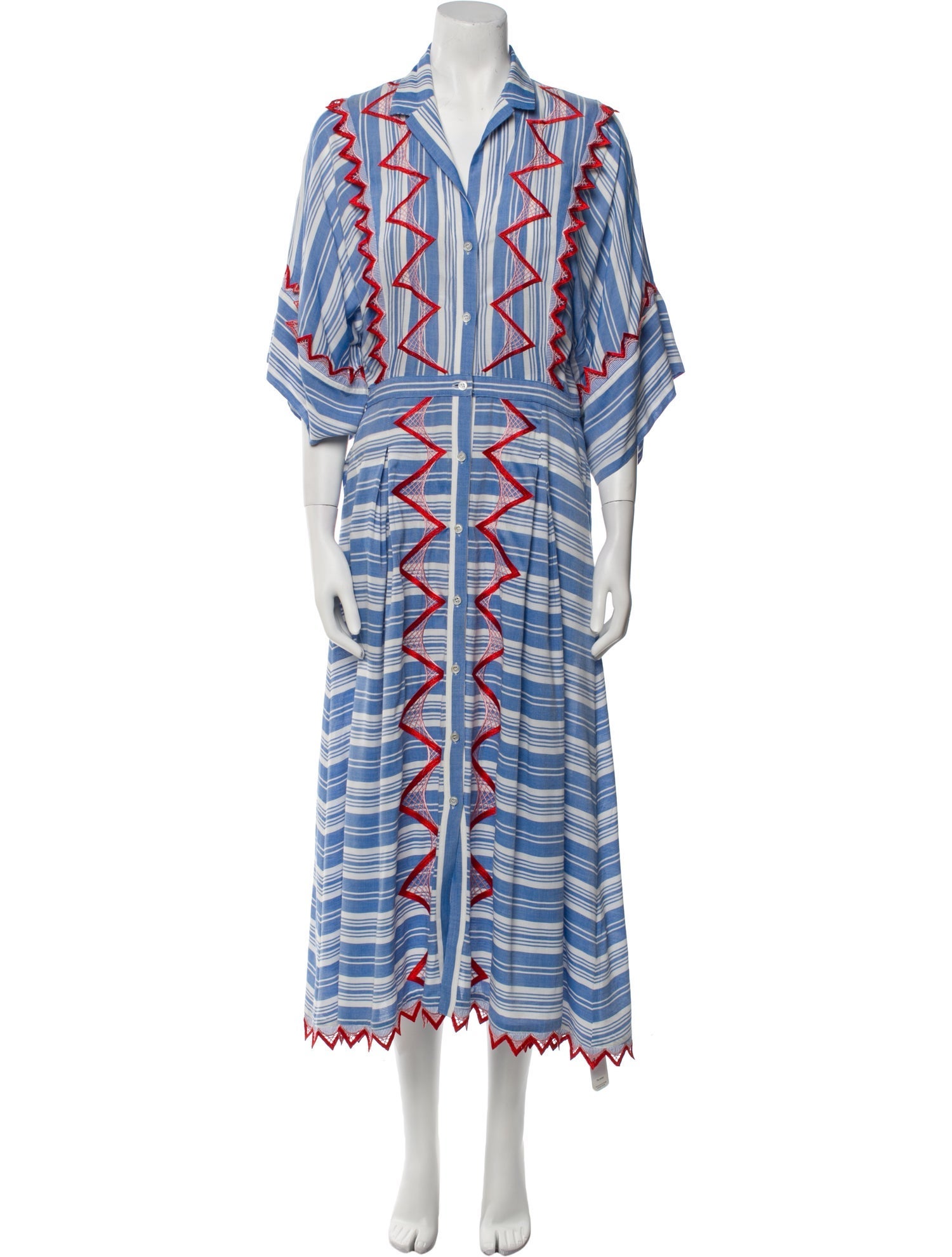 Temperley London Striped Long Dress