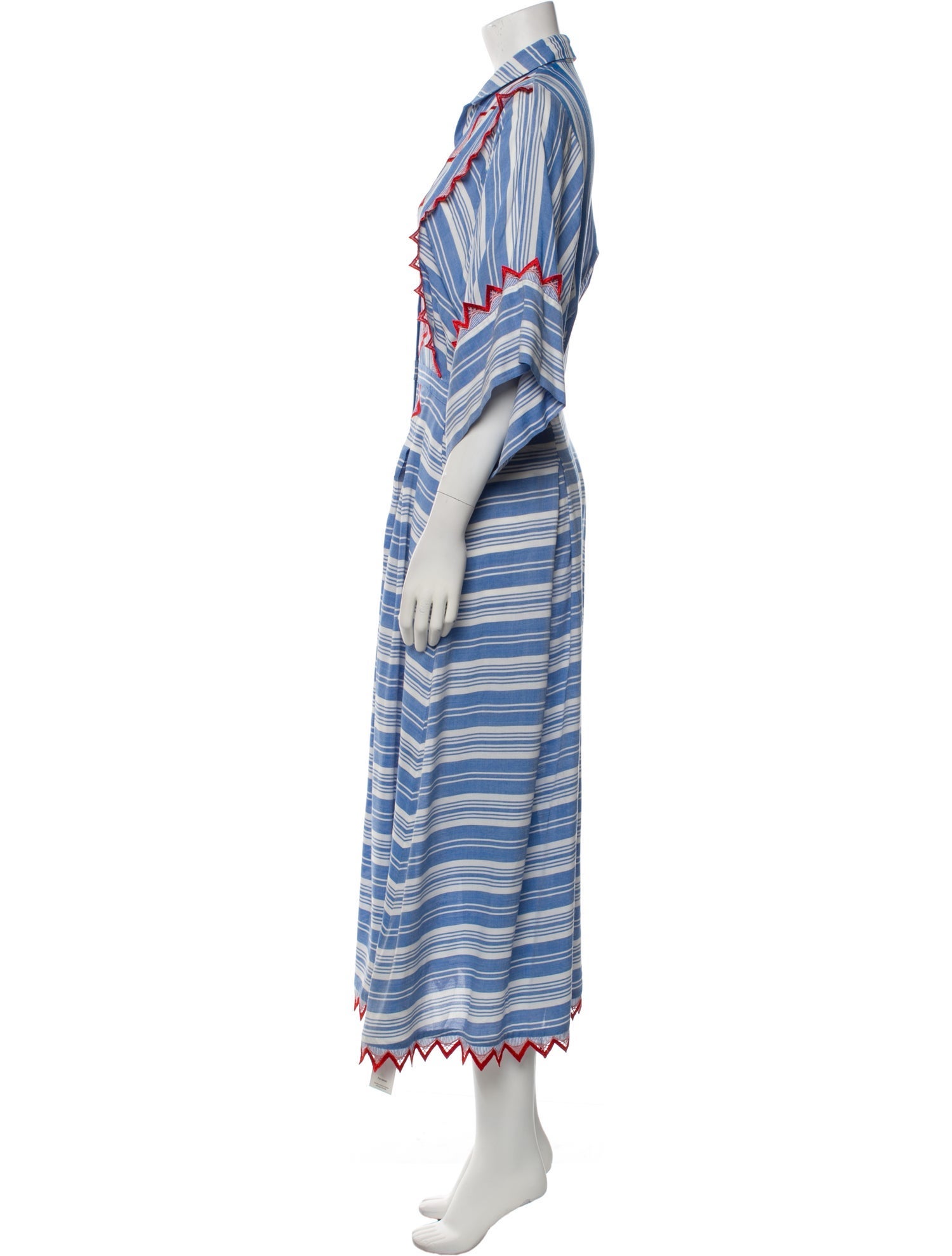 Temperley London Striped Long Dress