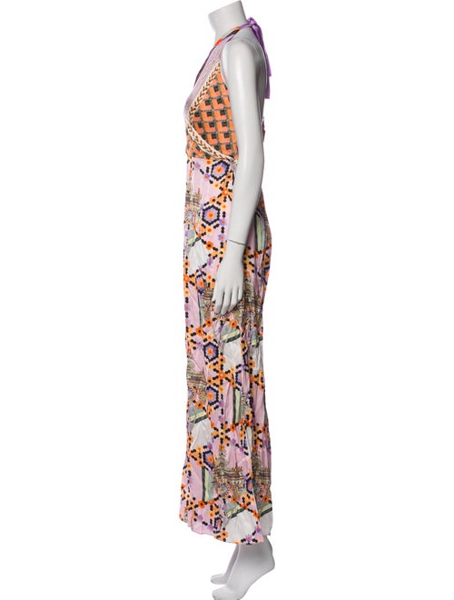 Temperley London Printed Halterneck Jumpsuit