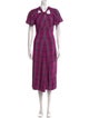 Temperley London Plaid Print Midi Length Dress
